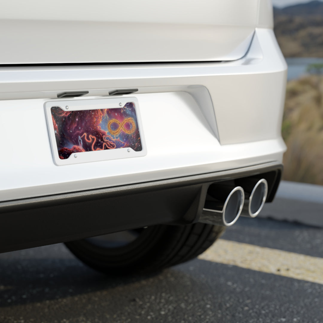 Cosmic Infinity License Plate — Spiritual Nebula Car Plate