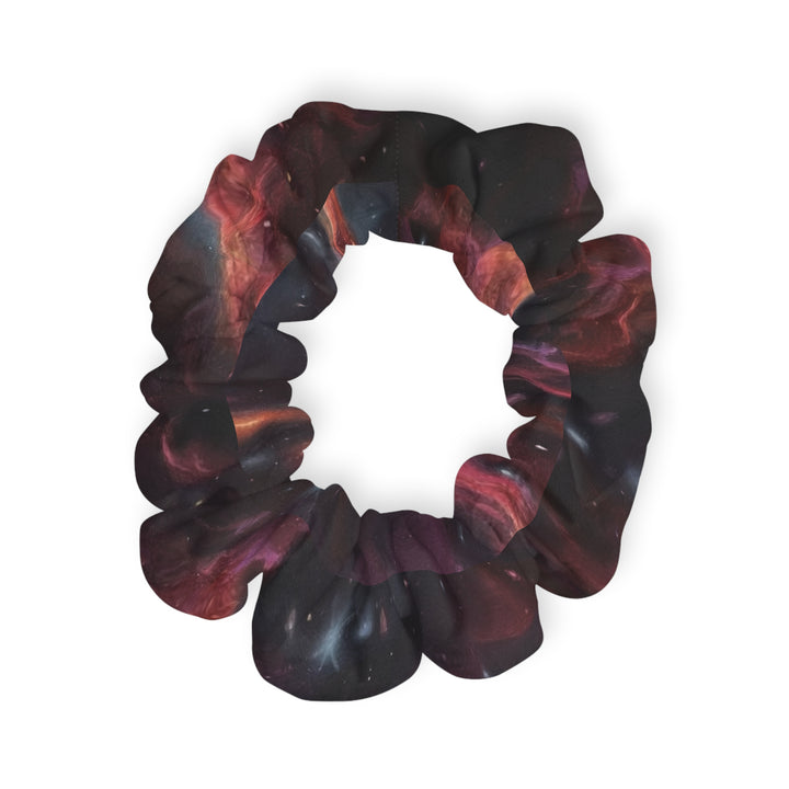 Galaxy Swirl Scrunchie — Iridescent Marble Hair Accessory