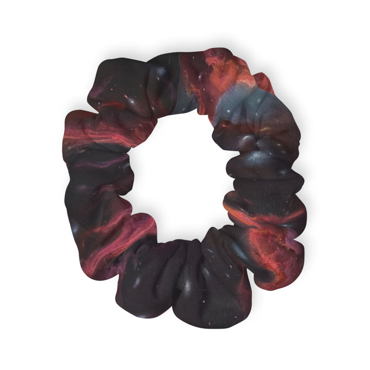 Galaxy Swirl Scrunchie — Iridescent Marble Hair Accessory
