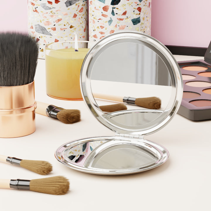 Cosmic Infinity Compact Travel Mirror — Galaxy Snake Double-Sided Pocket Mirror