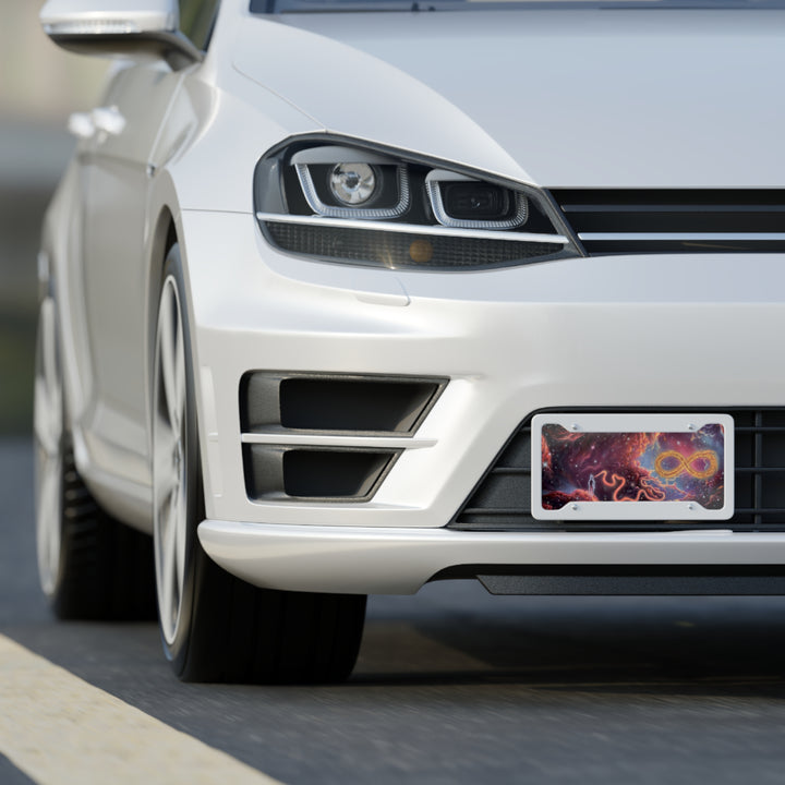 Cosmic Infinity License Plate — Spiritual Nebula Car Plate