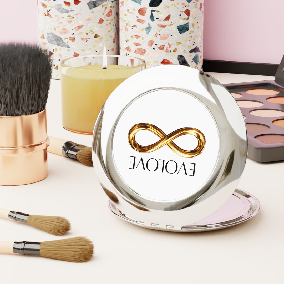 Compact Travel Mirror — EVOLVE Gold Infinity Pocket Mirror