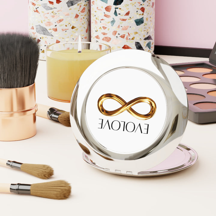 Compact Travel Mirror — EVOLVE Gold Infinity Pocket Mirror