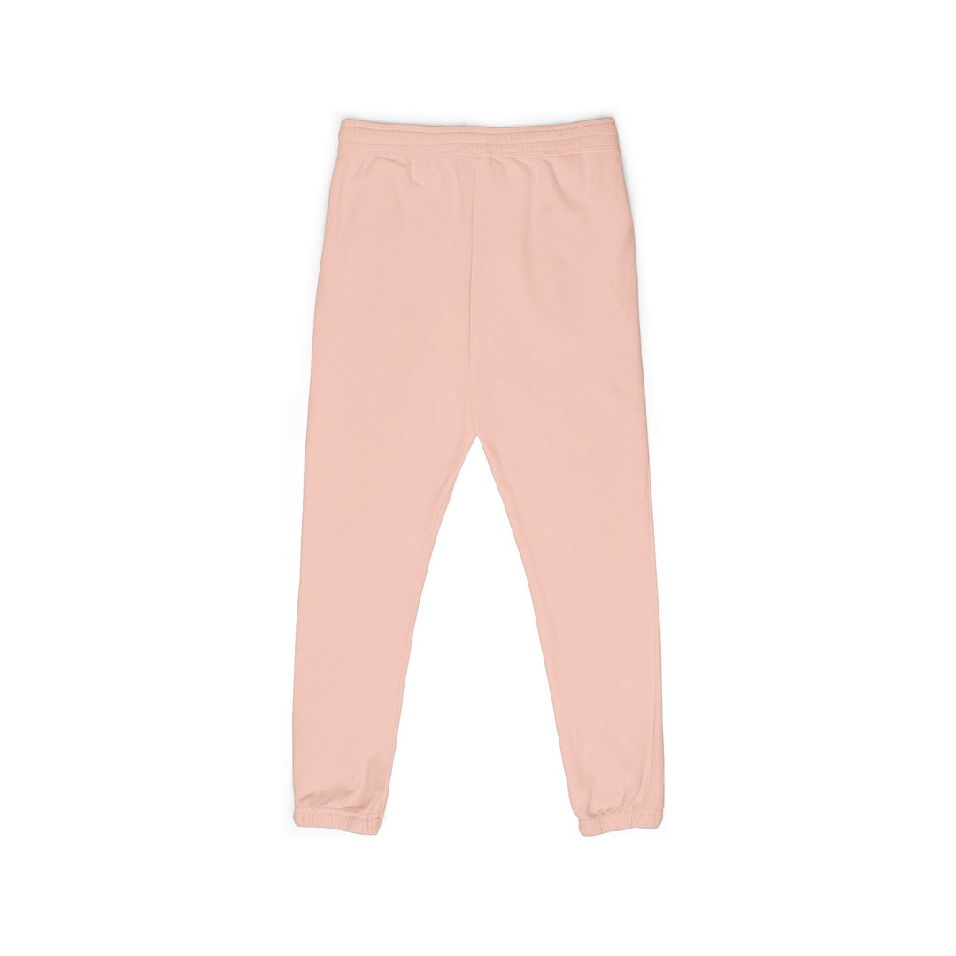 Evolve Vertical Script Sweatpants — Cream Garment-Dyed Fleece Joggers