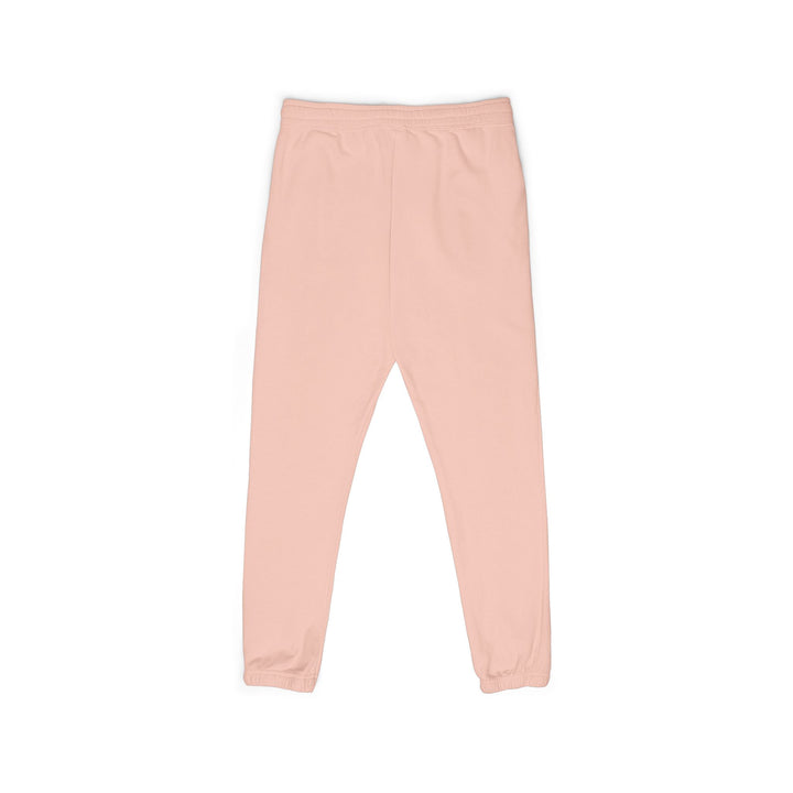 Evolve Vertical Script Sweatpants — Cream Garment-Dyed Fleece Joggers