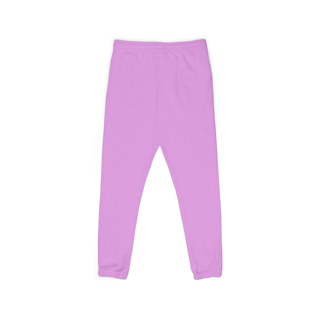 Evolve Vertical Script Sweatpants — Cream Garment-Dyed Fleece Joggers