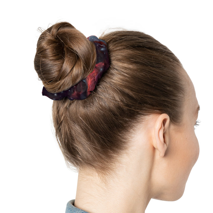 Galaxy Swirl Scrunchie — Iridescent Marble Hair Accessory