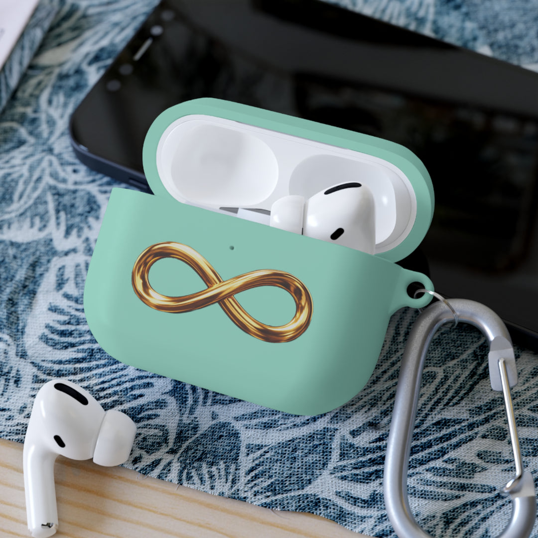 Infinity Gold AirPods Case — Minimal Metallic Infinity Symbol AirPods Pro &amp; AirPods Cover