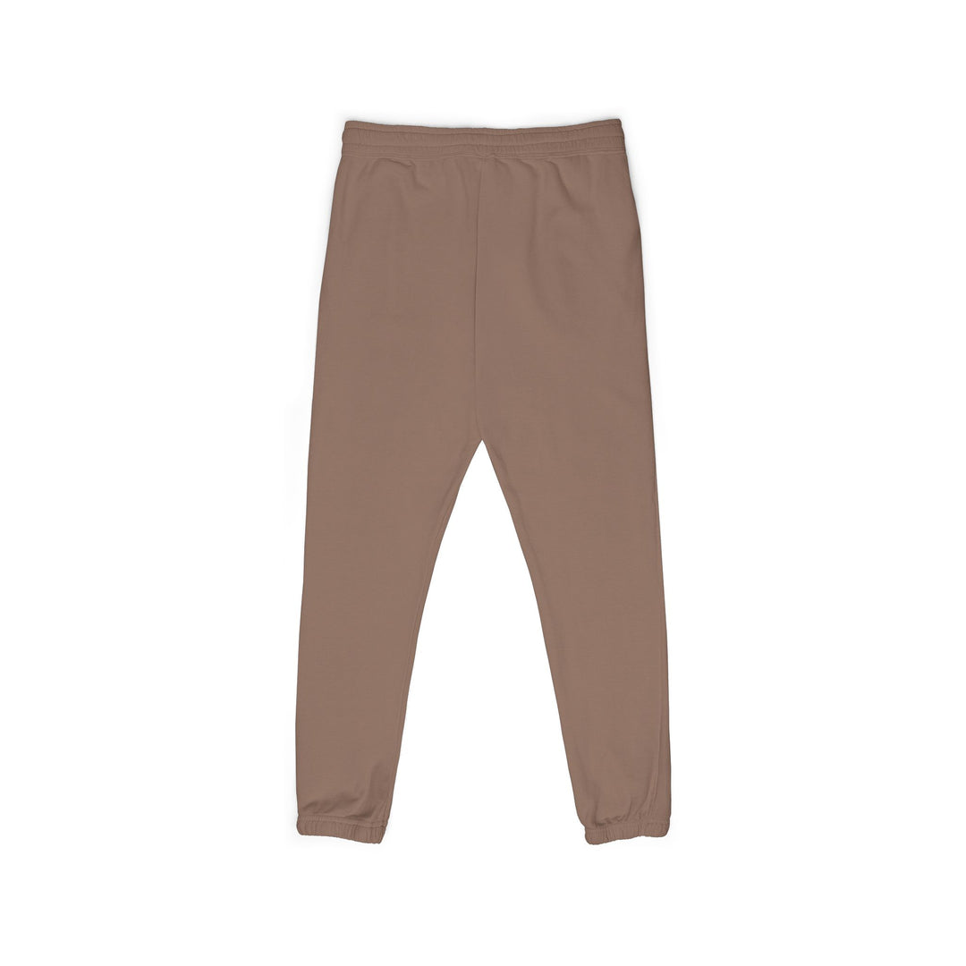 Evolve Vertical Script Sweatpants — Cream Garment-Dyed Fleece Joggers