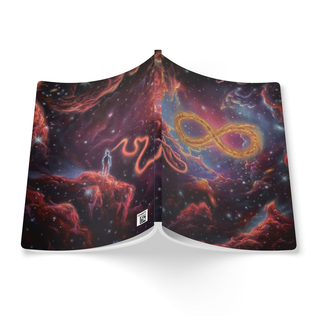 Infinity Nebula Journal — Cosmic Softcover Notebook with Illustrated Inside Prints
