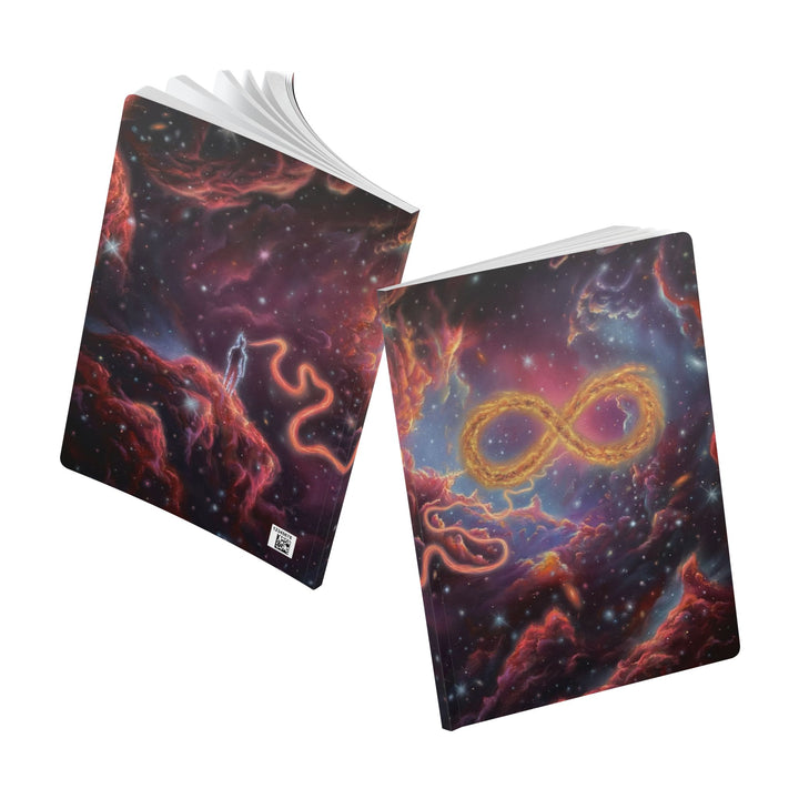 Infinity Nebula Journal — Cosmic Softcover Notebook with Illustrated Inside Prints