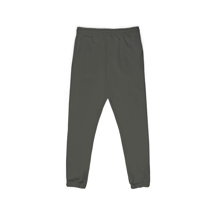 Evolve Vertical Script Sweatpants — Cream Garment-Dyed Fleece Joggers