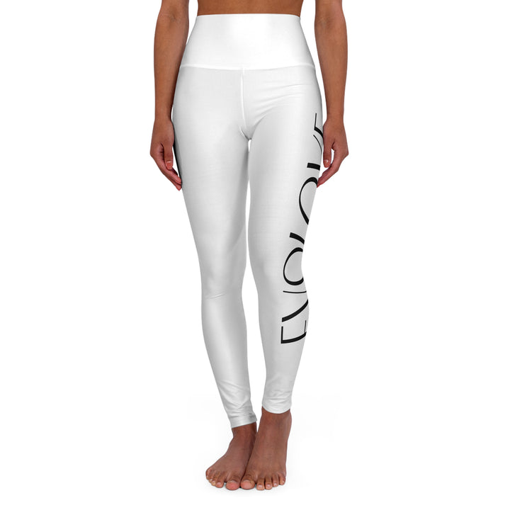 High-Waisted Yoga Leggings with Gold Infinity Waistband — Seamless Activewear for Yoga, Pilates & Everyday Athleisure
