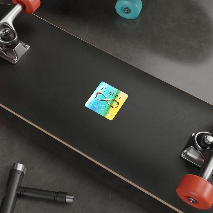 Holographic 'EVOLove' Infinity Stickers — Die-Cut Inspirational Decal